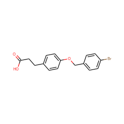 O=C(O)CCc1ccc(OCc2ccc(Br)cc2)cc1 ZINC000071297109