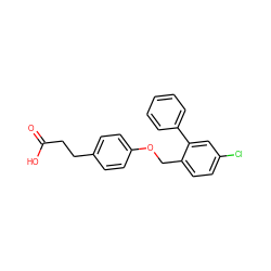 O=C(O)CCc1ccc(OCc2ccc(Cl)cc2-c2ccccc2)cc1 ZINC000084689555