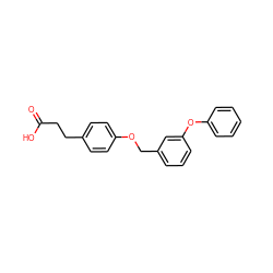 O=C(O)CCc1ccc(OCc2cccc(Oc3ccccc3)c2)cc1 ZINC000059714702