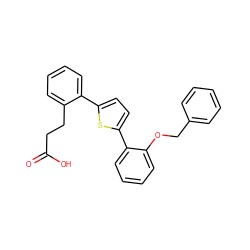 O=C(O)CCc1ccccc1-c1ccc(-c2ccccc2OCc2ccccc2)s1 ZINC000013554035