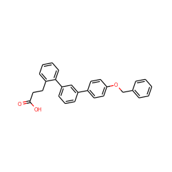 O=C(O)CCc1ccccc1-c1cccc(-c2ccc(OCc3ccccc3)cc2)c1 ZINC000013554033