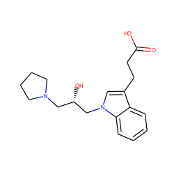 O=C(O)CCc1cn(C[C@@H](O)CN2CCCC2)c2ccccc12 ZINC000299866182