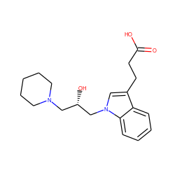 O=C(O)CCc1cn(C[C@@H](O)CN2CCCCC2)c2ccccc12 ZINC000299866063