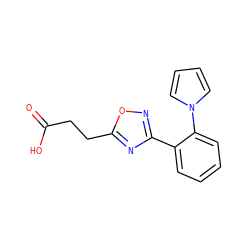 O=C(O)CCc1nc(-c2ccccc2-n2cccc2)no1 ZINC000001573513