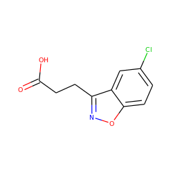 O=C(O)CCc1noc2ccc(Cl)cc12 ZINC000019946307