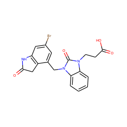 O=C(O)CCn1c(=O)n(Cc2cc(Br)cc3c2CC(=O)N3)c2ccccc21 ZINC000096270252