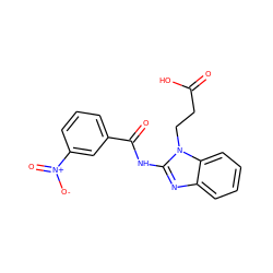 O=C(O)CCn1c(NC(=O)c2cccc([N+](=O)[O-])c2)nc2ccccc21 ZINC000036184969