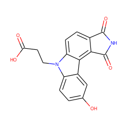 O=C(O)CCn1c2ccc(O)cc2c2c3c(ccc21)C(=O)NC3=O ZINC000040421431