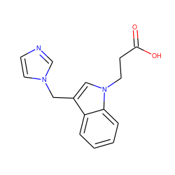 O=C(O)CCn1cc(Cn2ccnc2)c2ccccc21 ZINC000027085877