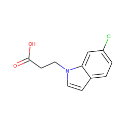 O=C(O)CCn1ccc2ccc(Cl)cc21 ZINC000036947659