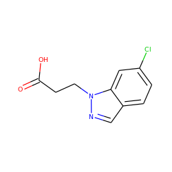 O=C(O)CCn1ncc2ccc(Cl)cc21 ZINC000062711066