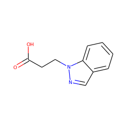 O=C(O)CCn1ncc2ccccc21 ZINC000000315584