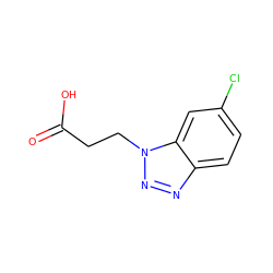 O=C(O)CCn1nnc2ccc(Cl)cc21 ZINC001772634033