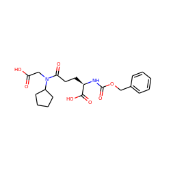 O=C(O)CN(C(=O)CC[C@@H](NC(=O)OCc1ccccc1)C(=O)O)C1CCCC1 ZINC000029342205