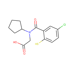 O=C(O)CN(C(=O)c1cc(Cl)ccc1S)C1CCCC1 ZINC000026989514