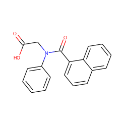 O=C(O)CN(C(=O)c1cccc2ccccc12)c1ccccc1 ZINC000013822468