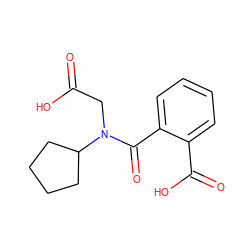 O=C(O)CN(C(=O)c1ccccc1C(=O)O)C1CCCC1 ZINC000027073059