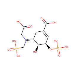 O=C(O)CN(CP(=O)(O)O)[C@@H]1CC(C(=O)O)=C[C@@H](OP(=O)(O)O)[C@H]1O ZINC000029221670