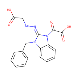 O=C(O)CN/N=c1\n(Cc2ccccc2)c2ccccc2n1C(=O)C(=O)O ZINC000100900207