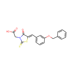 O=C(O)CN1C(=O)/C(=C/c2cccc(OCc3ccccc3)c2)SC1=S ZINC000000967110