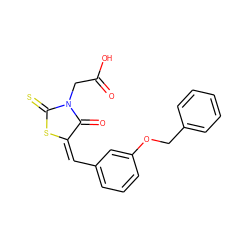 O=C(O)CN1C(=O)/C(=C\c2cccc(OCc3ccccc3)c2)SC1=S ZINC000000967109