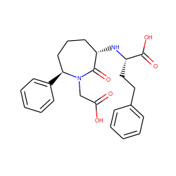 O=C(O)CN1C(=O)[C@@H](N[C@@H](CCc2ccccc2)C(=O)O)CCC[C@@H]1c1ccccc1 ZINC000027427237