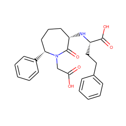 O=C(O)CN1C(=O)[C@@H](N[C@@H](CCc2ccccc2)C(=O)O)CCC[C@H]1c1ccccc1 ZINC000027426215