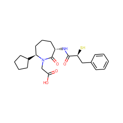 O=C(O)CN1C(=O)[C@@H](NC(=O)[C@@H](S)Cc2ccccc2)CCC[C@@H]1C1CCCC1 ZINC000013745896