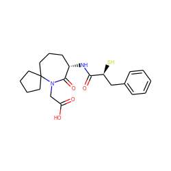 O=C(O)CN1C(=O)[C@@H](NC(=O)[C@@H](S)Cc2ccccc2)CCCC12CCCC2 ZINC000013782743