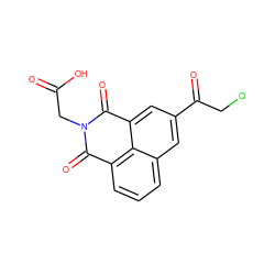 O=C(O)CN1C(=O)c2cccc3cc(C(=O)CCl)cc(c23)C1=O ZINC000013452628