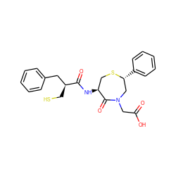 O=C(O)CN1C[C@@H](c2ccccc2)SC[C@H](NC(=O)[C@@H](CS)Cc2ccccc2)C1=O ZINC000026267855