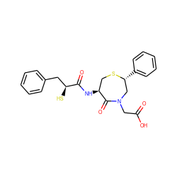 O=C(O)CN1C[C@@H](c2ccccc2)SC[C@H](NC(=O)[C@@H](S)Cc2ccccc2)C1=O ZINC000026274175