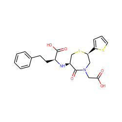 O=C(O)CN1C[C@H](c2cccs2)SC[C@H](N[C@@H](CCc2ccccc2)C(=O)O)C1=O ZINC000001999432