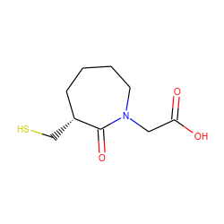 O=C(O)CN1CCCC[C@@H](CS)C1=O ZINC000027901599