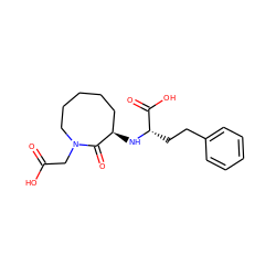 O=C(O)CN1CCCCC[C@@H](N[C@@H](CCc2ccccc2)C(=O)O)C1=O ZINC000026576626