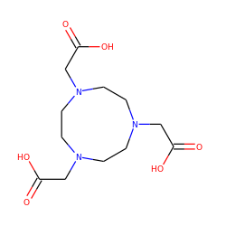 O=C(O)CN1CCN(CC(=O)O)CCN(CC(=O)O)CC1 ZINC000019365651