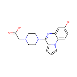 O=C(O)CN1CCN(c2nc3cc(O)ccc3n3cccc23)CC1 ZINC000040834907