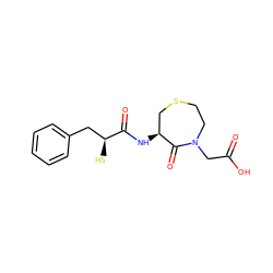 O=C(O)CN1CCSC[C@H](NC(=O)[C@@H](S)Cc2ccccc2)C1=O ZINC000026287864