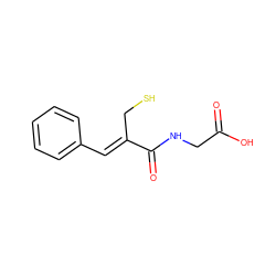 O=C(O)CNC(=O)/C(=C/c1ccccc1)CS ZINC000026482970