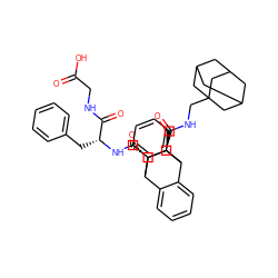 O=C(O)CNC(=O)[C@@H](Cc1ccccc1)NC(=O)[C@H]1C2c3ccccc3C(c3ccccc32)[C@@H]1C(=O)NCC12CC3CC(CC(C3)C1)C2 ZINC000027427174