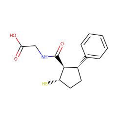 O=C(O)CNC(=O)[C@@H]1[C@@H](S)CC[C@H]1c1ccccc1 ZINC000026189901