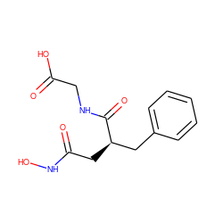 O=C(O)CNC(=O)[C@H](CC(=O)NO)Cc1ccccc1 ZINC000005138917