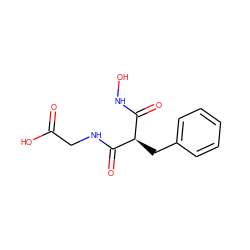 O=C(O)CNC(=O)[C@H](Cc1ccccc1)C(=O)NO ZINC000034803104