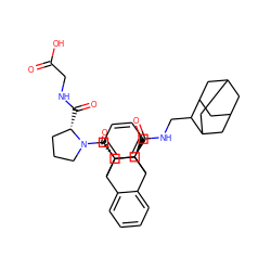 O=C(O)CNC(=O)[C@H]1CCCN1C(=O)[C@H]1C2c3ccccc3C(c3ccccc32)[C@@H]1C(=O)NCC1C2CC3CC(C2)CC1C3 ZINC000027187841