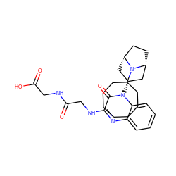 O=C(O)CNC(=O)CNc1nc2ccccc2n([C@@H]2C[C@@H]3CC[C@H](C2)N3C2CCCCCCC2)c1=O ZINC000114713104