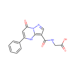 O=C(O)CNC(=O)c1cnn2c(=O)cc(-c3ccccc3)[nH]c12 ZINC001772602320