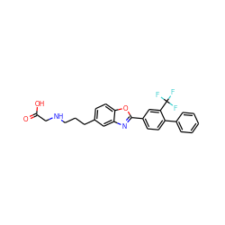 O=C(O)CNCCCc1ccc2oc(-c3ccc(-c4ccccc4)c(C(F)(F)F)c3)nc2c1 ZINC000084670290