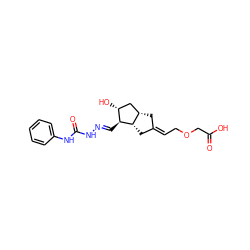 O=C(O)COC/C=C1\C[C@H]2C[C@@H](O)[C@H](/C=N/NC(=O)Nc3ccccc3)[C@H]2C1 ZINC000026161057