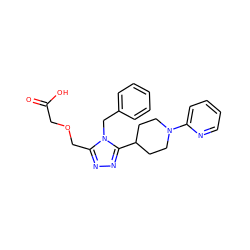 O=C(O)COCc1nnc(C2CCN(c3ccccn3)CC2)n1Cc1ccccc1 ZINC000072142640