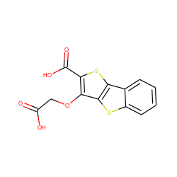 O=C(O)COc1c(C(=O)O)sc2c1sc1ccccc12 ZINC000014955016